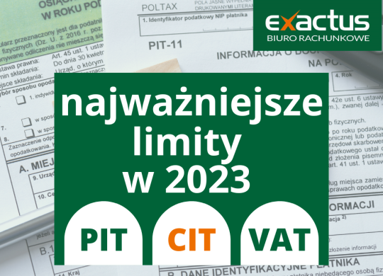 Limity PIT CIT VAT