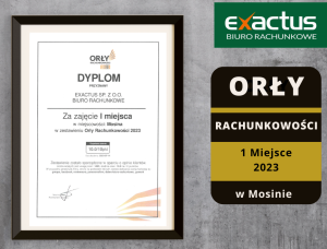 Orły rachunkowości 2023 dla Exactus nr I w Mosinie