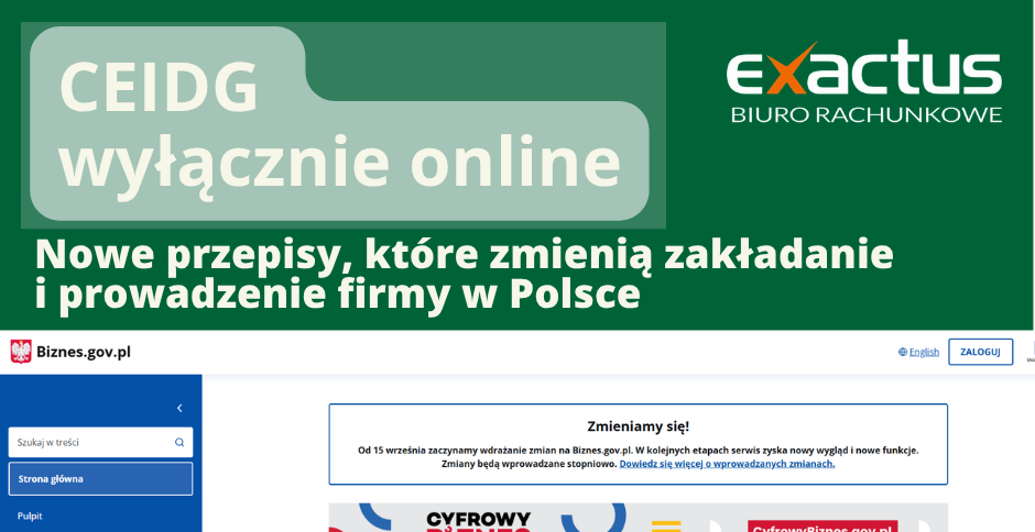 CEIDG – zmiany w 2026 r. czyli co dokładnie się zmienia dla przedsiębiorców